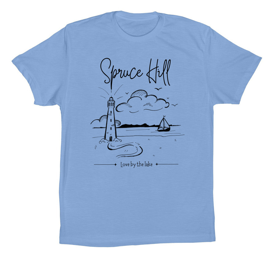 Spruce Hill Tourism, a Carolina Blue Premium Cotton Tee