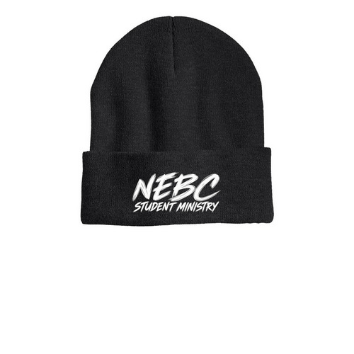 Logo Beanie, a Heather Charcoal Printed Cuffed Beanie