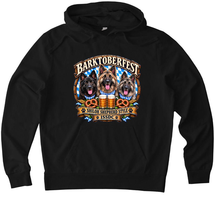 BARKTOBERFEST 2026, a Deep Black Allmade Organic French Terry Pullover Hoodie