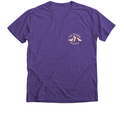 Raised in Oregon. Loved Everywhere., a Purple Rush Premium V-Neck Tee