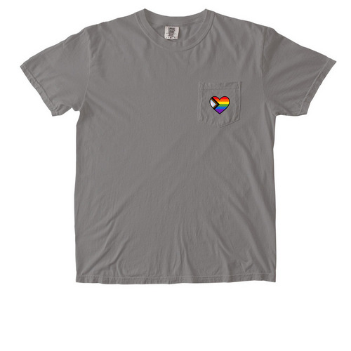 Underdogs Pride Merch, a Grey Comfort Colors Pocket Tee