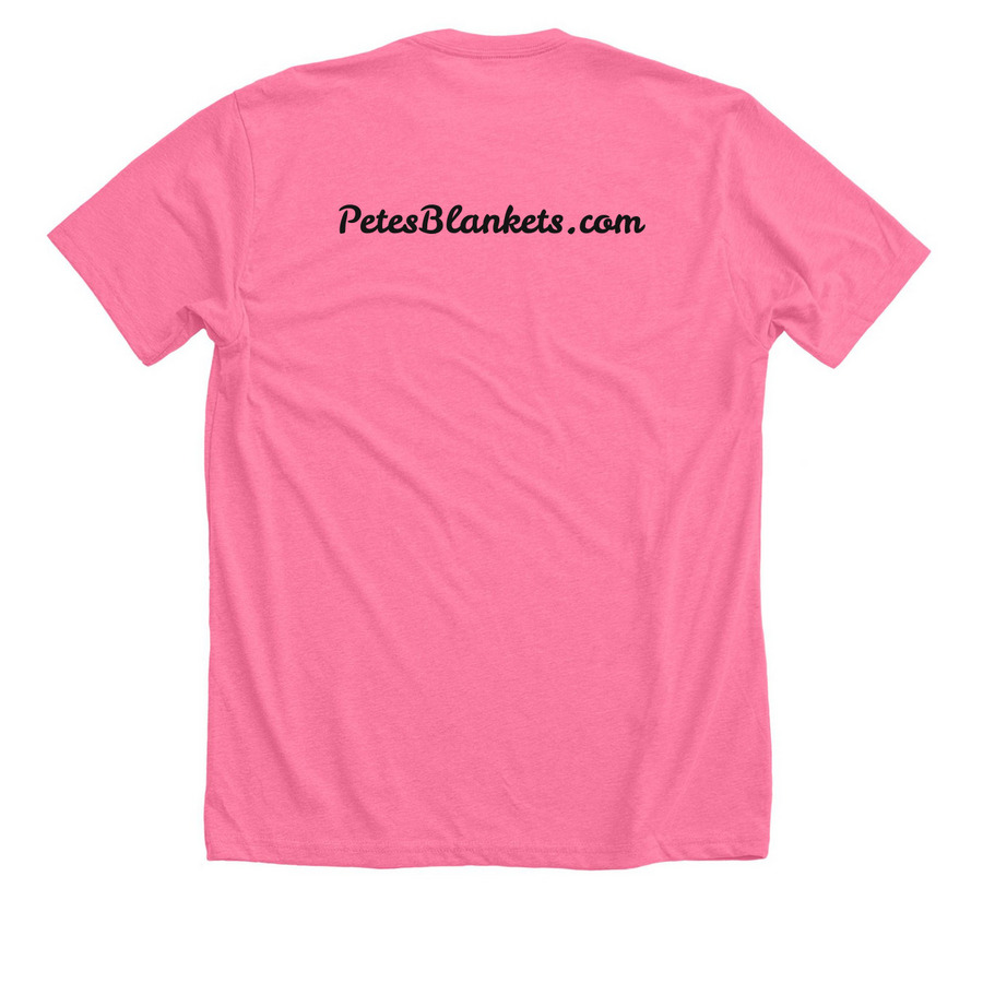 Yarn Collector., a Neon Pink Premium Unisex Tee (back-view)