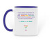 Queerness Is a Spiritual Gift Mug, a Dark Blue Two-Tone Ceramic Mug (back-view)
