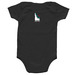 For future generations - baby onsie, a Black Infant Onesie (back-view)