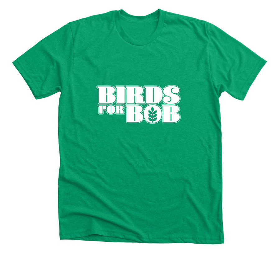 Birds For Bob - White Logo, a Heather Kelly Premium Unisex Tee