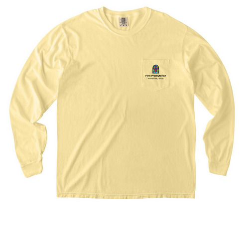 FPC Logo Pocket Tee, a Butter Comfort Colors Long Sleeve Pocket Tee