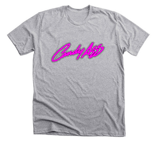 Candy Ass Pink Script, a Athletic Heather Premium Unisex Tee