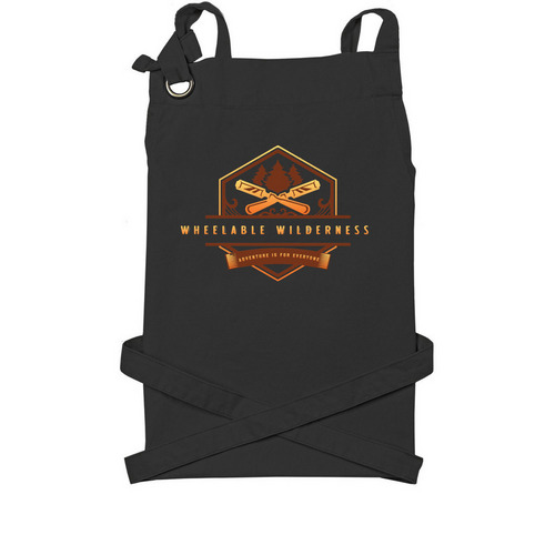 Adventure is for Everyone!, a Black Cotton Canvas Pocket Apron