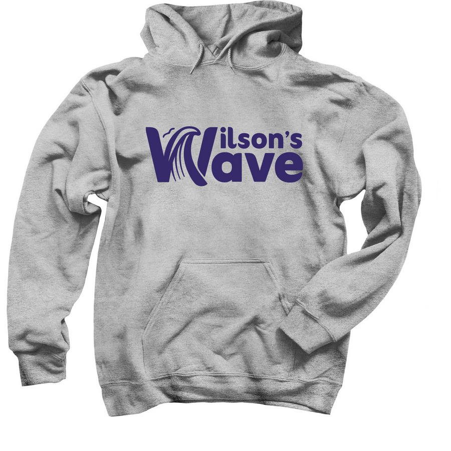 Wilson's Wave - Hoodie, a Sport Grey Pullover Hoodie