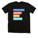 Pooches United with People Colorful Tee, a Black Heather Premium Unisex Tee