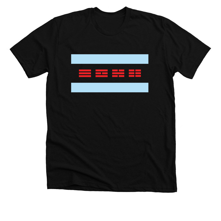 Chi-Trigram, a Solid Black Blend Premium Unisex Tee