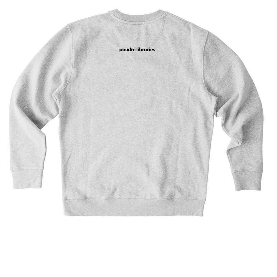 Stop Trying to Make Censorship Happen -Light&nbsp;, a Cool Heather Grey Stanley/Stella Unisex Changer 2.0 Crewneck Sweatshirt (back-view)