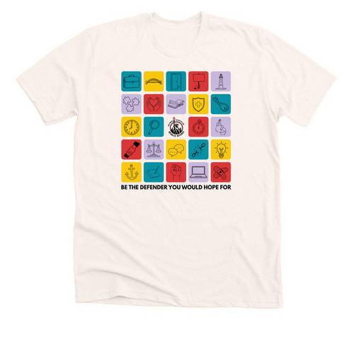 Be The Defender You Would Hope For, a Heather Natural Premium Unisex Tee