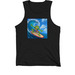 Ride the Wave for Democracy, a Black Premium Cotton Tank