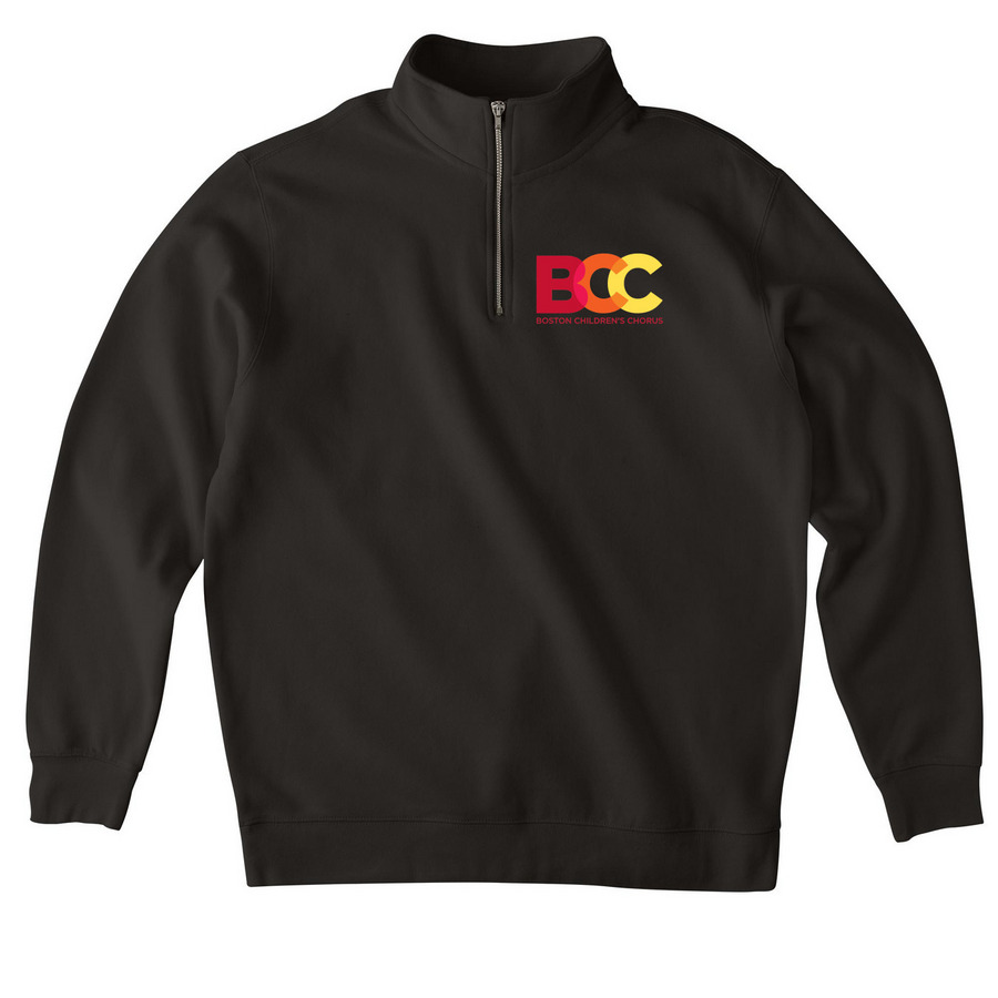 BCC Quarter-Zip Sweatshirt, a Black Midweight Quarter Zip Pullover