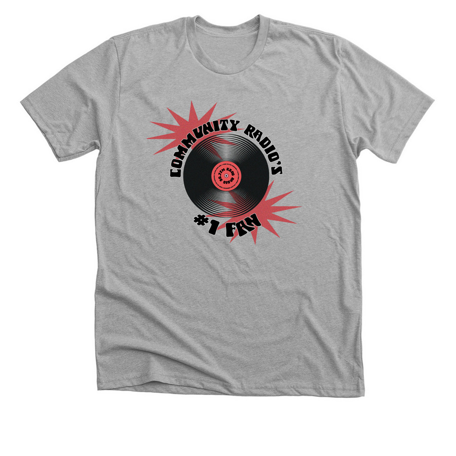 #1 Community Radio Fan Tee, a Athletic Heather Premium Unisex Tee