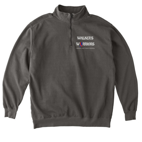 WALKERS WARRIORS Zip Up, a Pepper Comfort Colors Quarter Zip Pullover