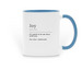 Joy Mug, a Light Blue Two-Tone Ceramic Mug