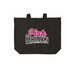 Pink Rebellion Tote, a Deep Black Cotton Canvas Tote Bag