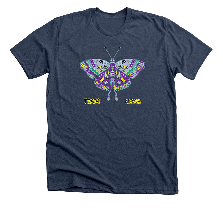 Team Noah, a Heather Navy Premium Unisex Tee