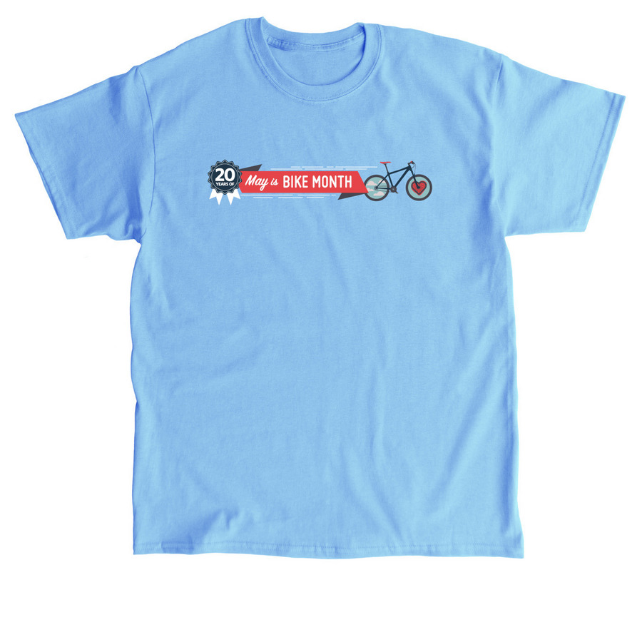 20 Years of May is Bike Month, a Carolina Blue Classic Unisex Tee