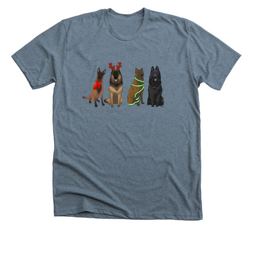 Christmas Belgians direct ship&nbsp;, a Heather Slate Premium Unisex Tee