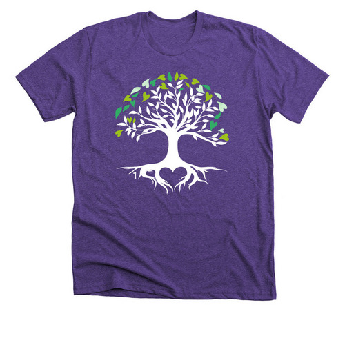 2024 Person-Centered Campout, a Heather Team Purple Premium Unisex Tee
