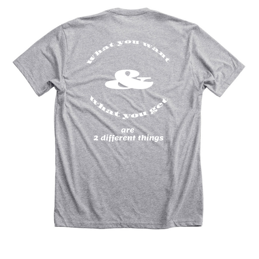 Apparently I have an attitude, a Athletic Heather Premium Unisex Tee (back-view)