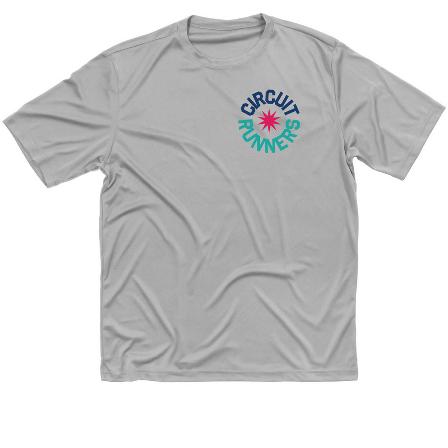 Circuit Runners Grey, a Silver Classic Performance Tee