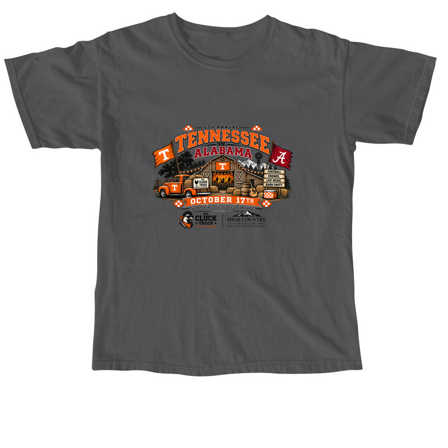 5th Annual Tennessee vs. Alabama Barn Party&nbsp;, a Pepper Comfort Colors Unisex Tee