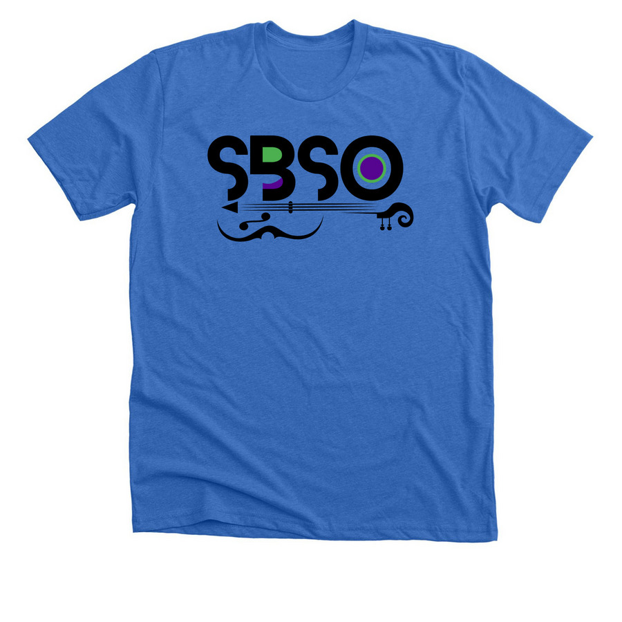 SHEBOP All About That Bass - Dark LOGO&nbsp;, a Heather True Royal Premium Unisex Tee