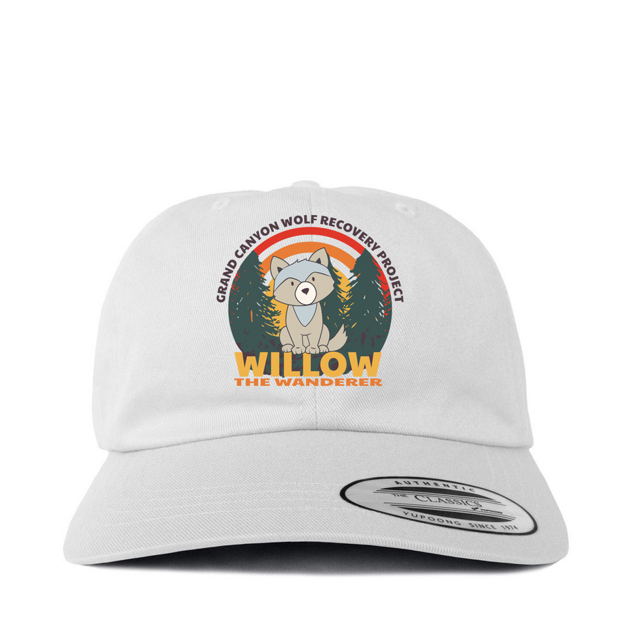 Hats off to Willow the wolf!, a White Printed Classic Baseball Cap