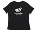 Introvert but...., a Black Women's Relaxed V-Neck Tee (back-view)