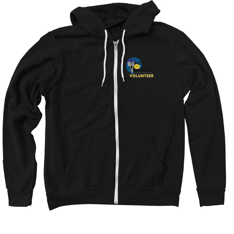 MOW (Volunteer) Zip-up Hoodie&nbsp;, a Black Zip Up Hoodie