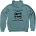 NDI: Ain't Fishing, Ain't Following, a Heather Deep Teal Zip Up Hoodie (back-view)