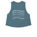 Rescue, Love, Repeat, a Heather Deep Teal Women's Cropped Racerback Tank
