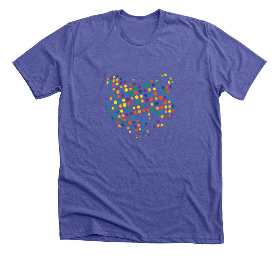 Lazy Bear Disco Tee, a Heather Lapis Premium Unisex Tee