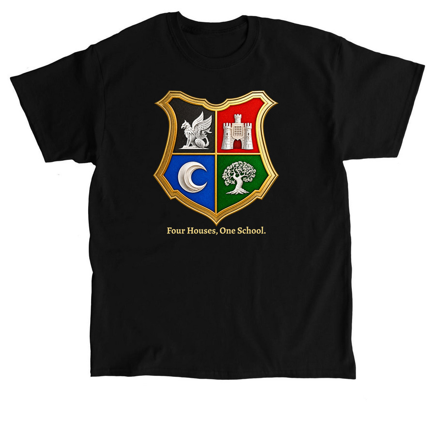 Four Houses, a Black Classic Unisex Tee