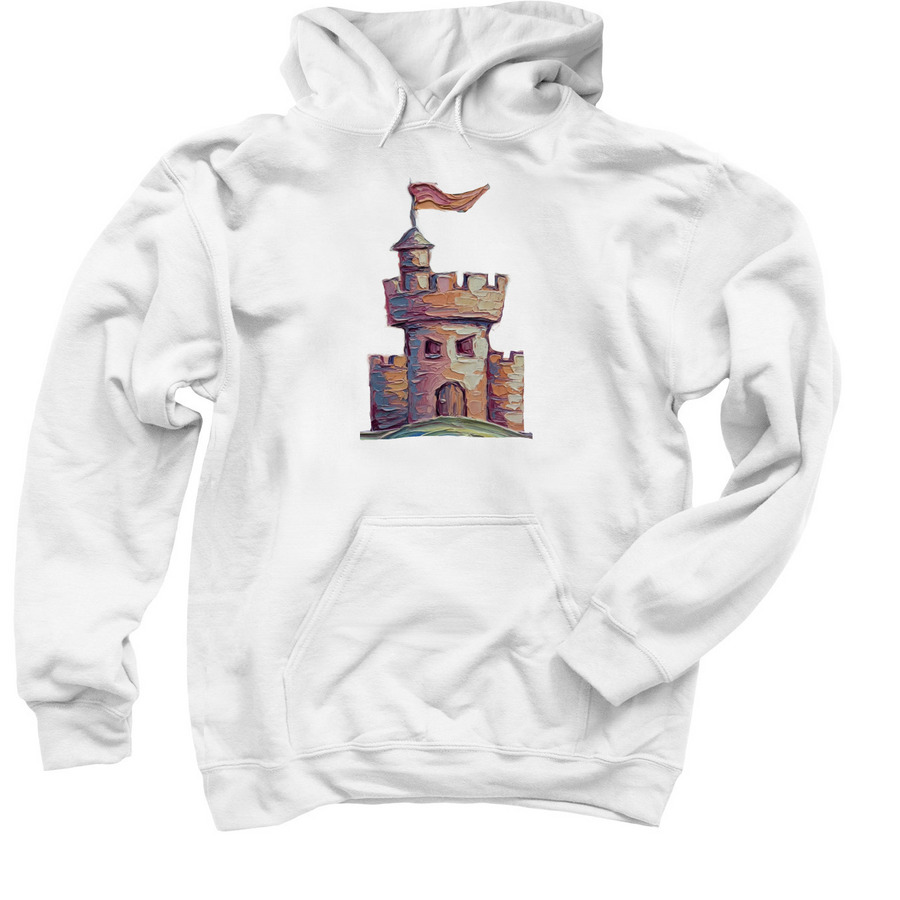 Angry C., a White Pullover Hoodie