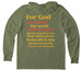 Cheerful Giver, a Olive You Green Allmade Eco Triblend Hoodie Tee (back-view)