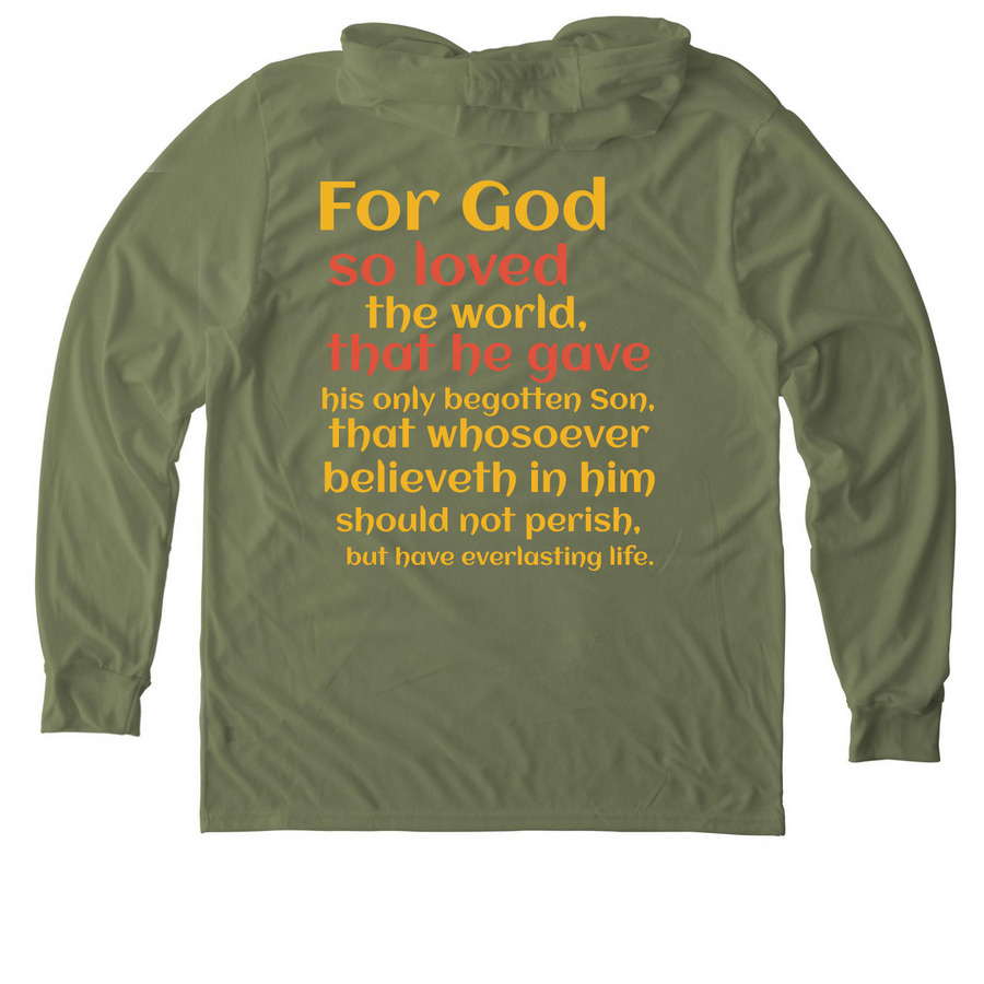 Cheerful Giver, a Olive You Green Allmade Eco Triblend Hoodie Tee (back-view)