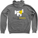 All 4 Paws Official Merchandise - Yellow Logo, a Deep Heather Zip Up Hoodie (back-view)