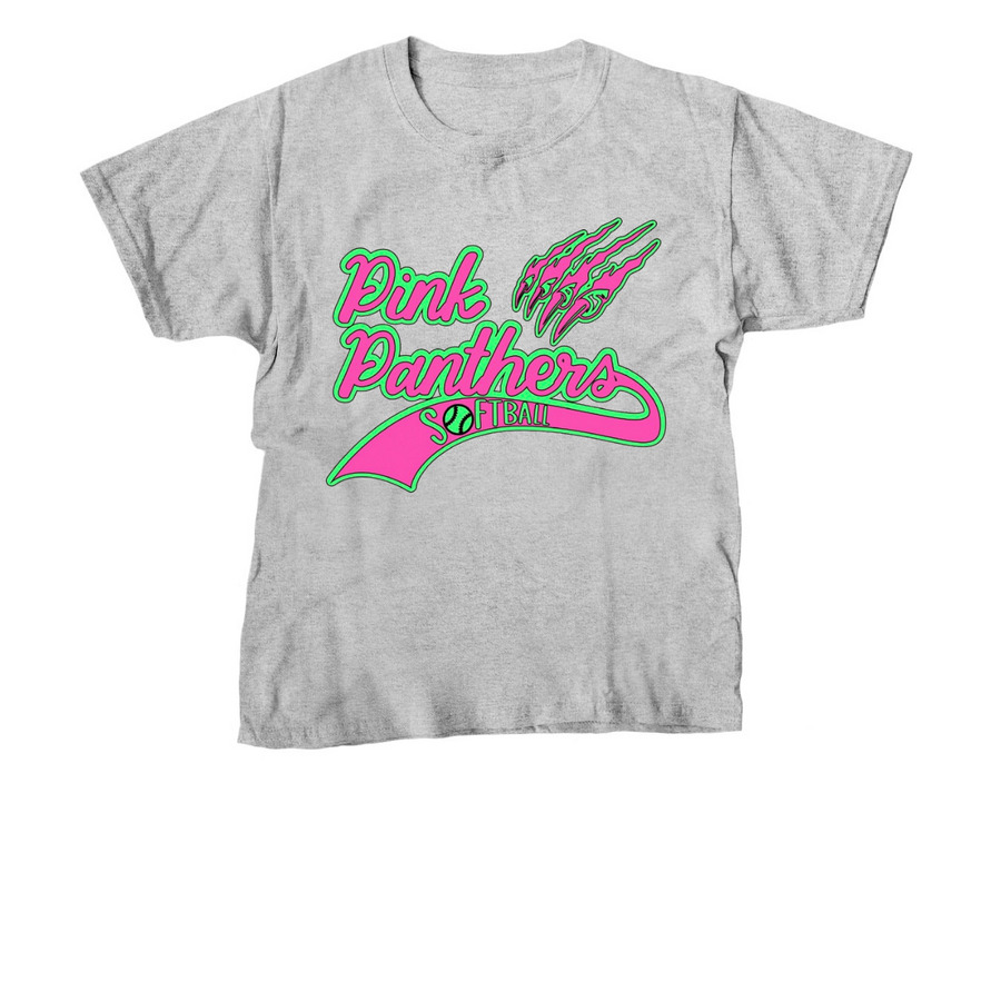 Pink Panthers- WT 7u Softball, a Sport Grey Youth Unisex Tee