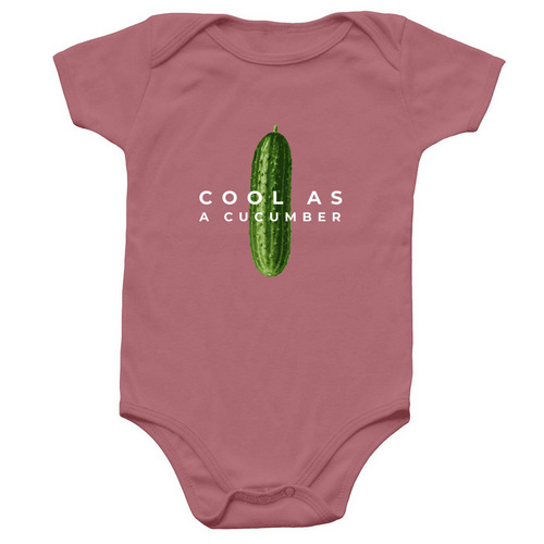 Cool As a Cucumber, a Mauve Infant Onesie