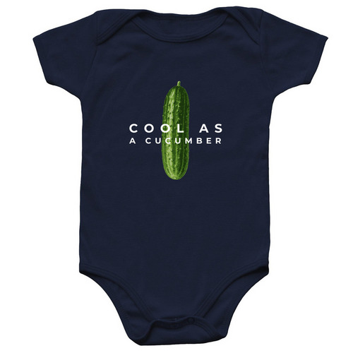 Cool As a Cucumber, a Navy Infant Onesie