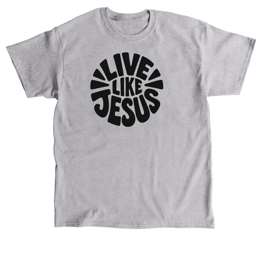 Live Like Jesus Retro, a Sport Grey Classic Unisex Tee