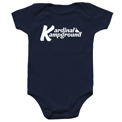 Kardinal Kampground Baby, a Navy Infant Onesie