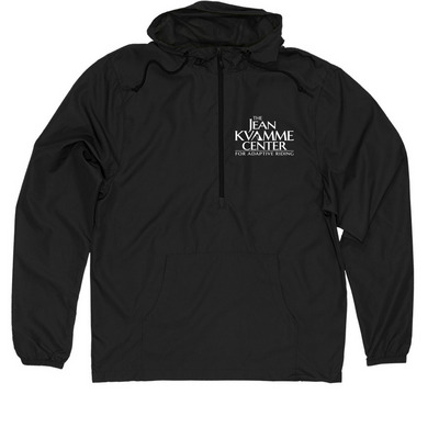 JKC Windbreaker, a Black Quarter-Zip Windbreaker