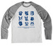 Dogs, Dogs, Dogs!, a Aluminum Grey/ Bright White Allmade Eco Triblend Colorblock Raglan Long Sleeve Tee