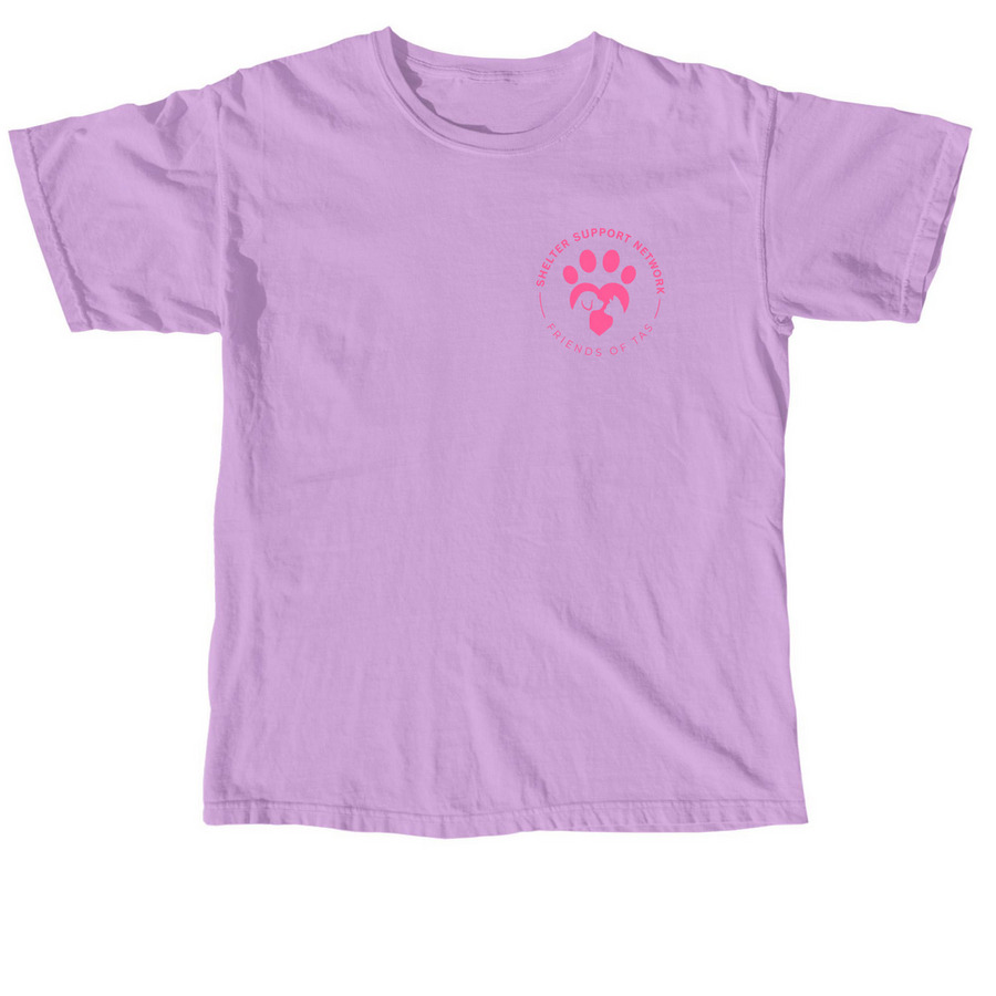 SSN/ FoTAS Logo, a Neon Violet Comfort Colors Unisex Tee